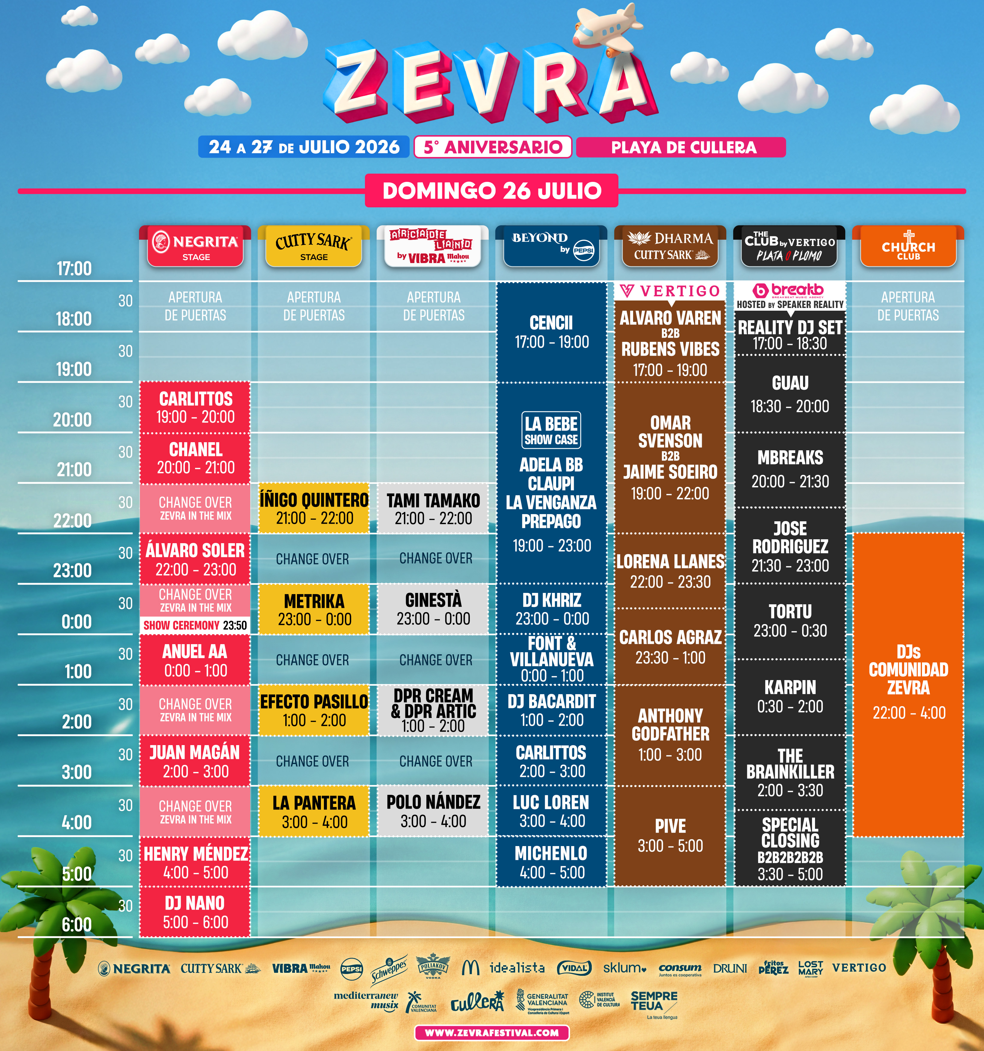 Horario Domingo