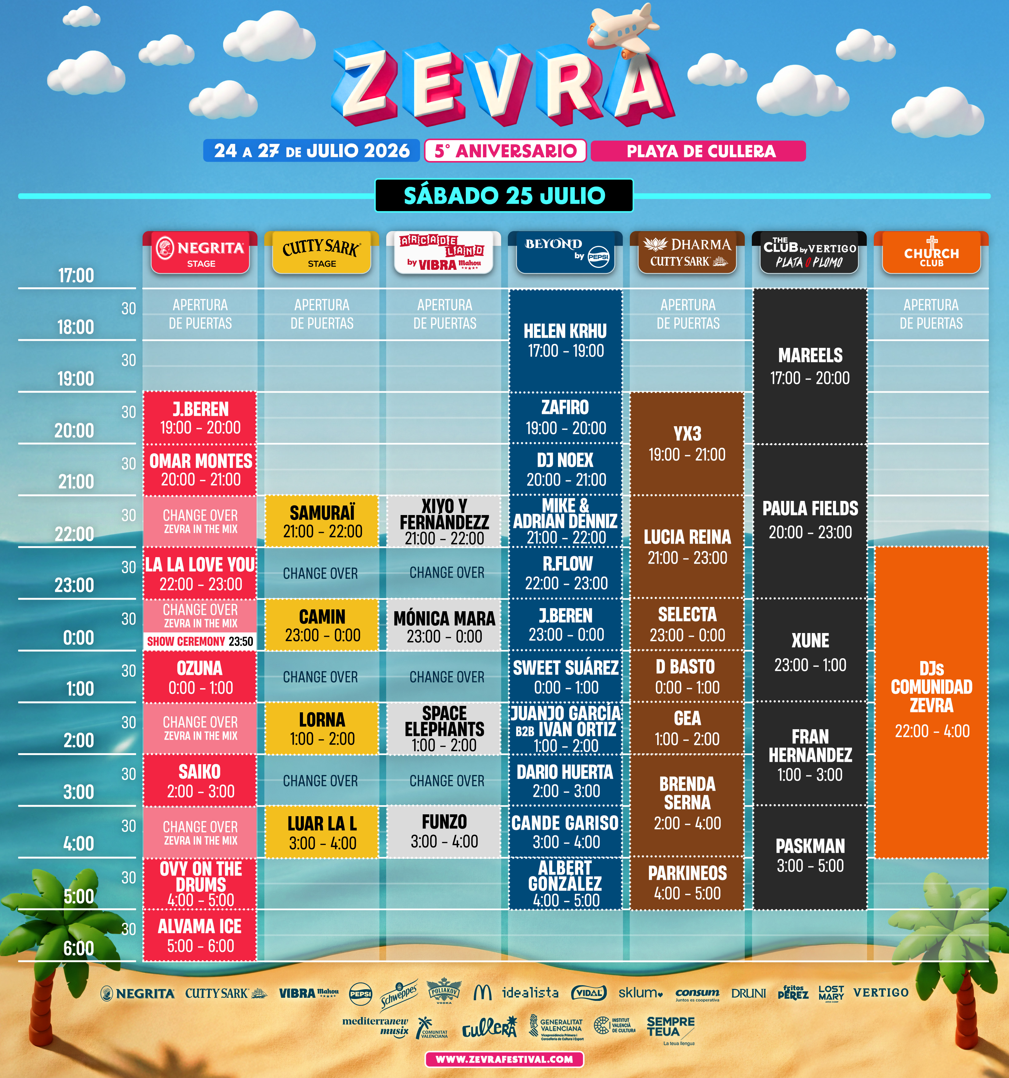 Horario Sábado